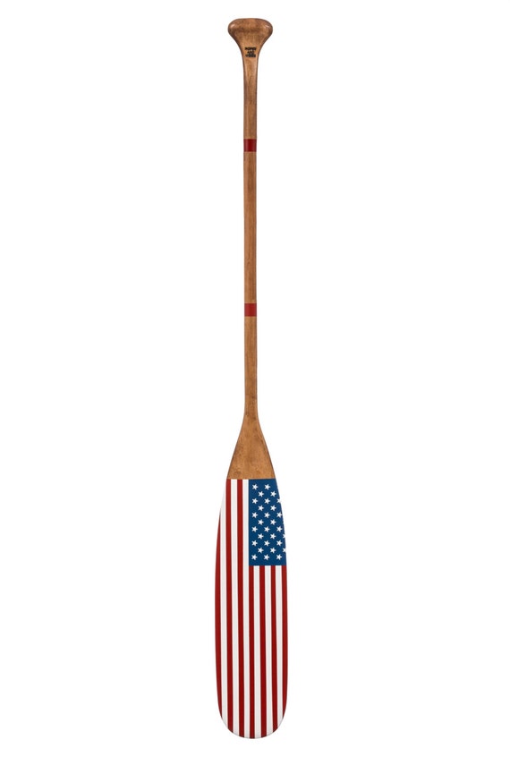Canoe Paddle American flag nautical decoration by Ropesandwood