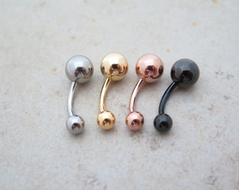 Belly button ring / Belly ring / Rose gold belly ring / Gold belly ring / Navel ring / Belly Jewelry / Belly piercing / 14g belly ring