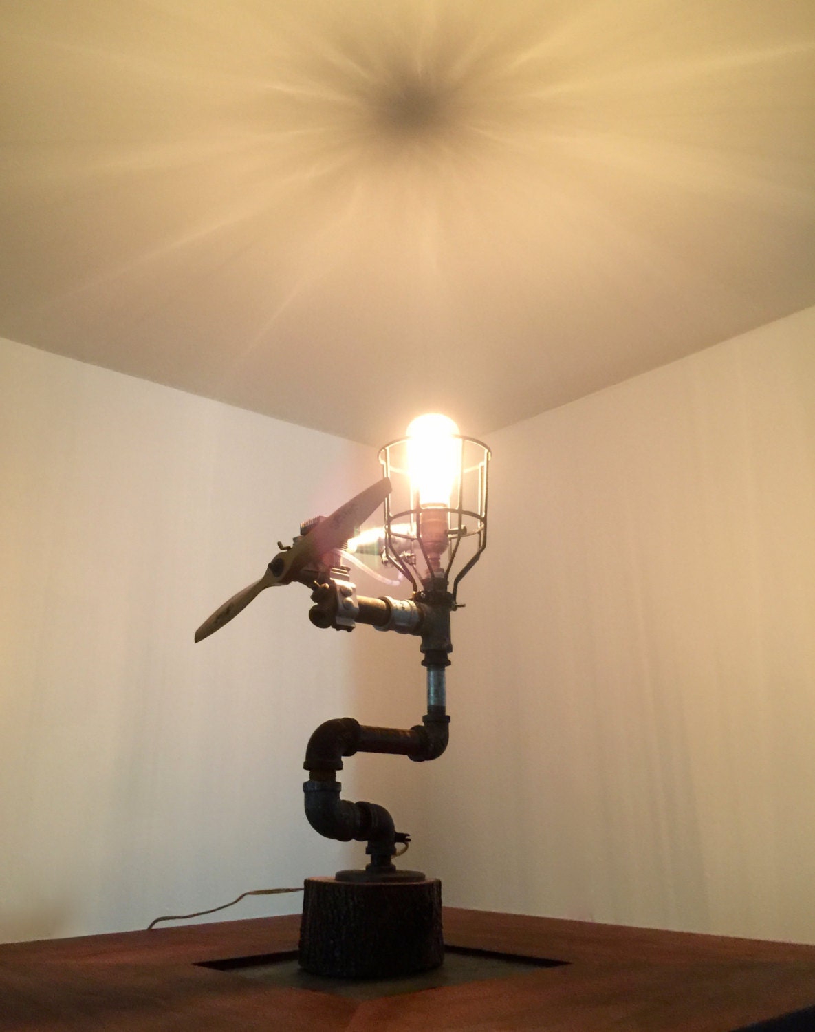 Steampunk Aviation Lamp Vintage RC Airplane Parts Aviation