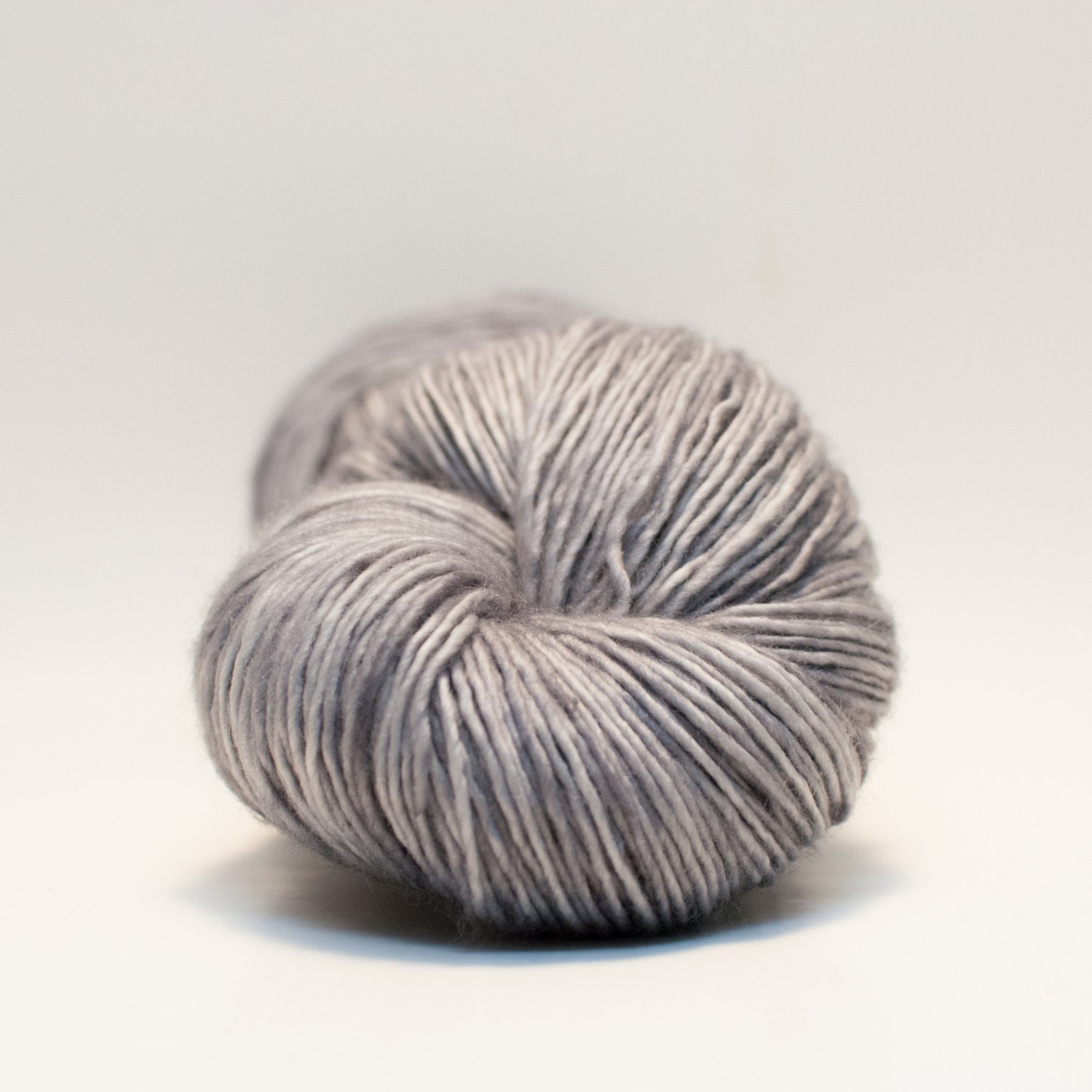 Vancouver Gray Superwash Merino Singles Fingering Yarn Mid Gray Tonal from OceanParkYarns on