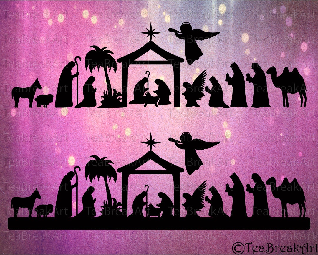 Download Nativity Christmas Digital Cutting File SVG DXF EPS Christian