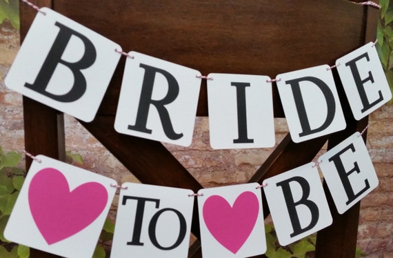 Bride To Be Banner Chair Banner Bridal Shower Decoration