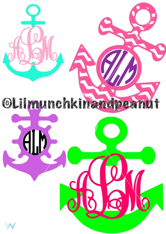 Download Anchor Monograms/SVG/Cricut Design Space/4 by ...