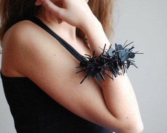 Black Rubber Bracelet, Contemporary Jewelry