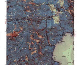 Truckee, Truckee Map, Truckee California, Lake Tahoe, Vintage Map, Truckee Art, Wall Art