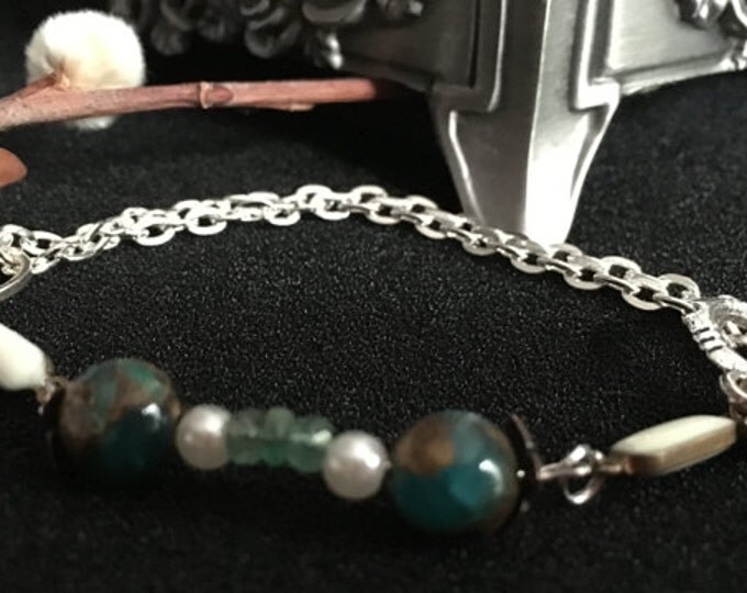 Emerald / Sterling Silver Plated Bracelet