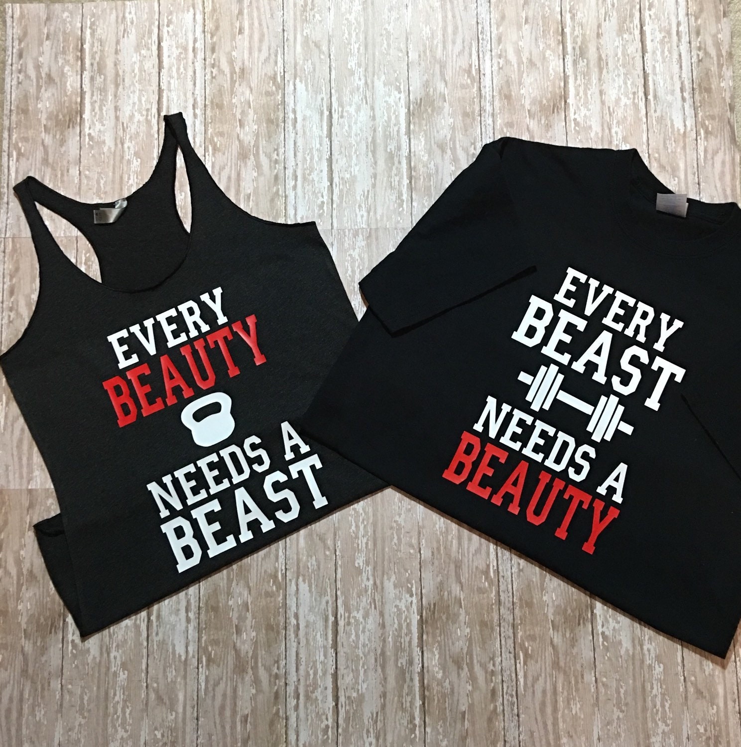 beauty beast workout shirts