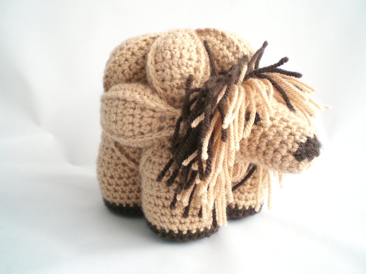 Crochet Lion Toy / Crochet Puzzle Ball Soft Toy / Amigurumi