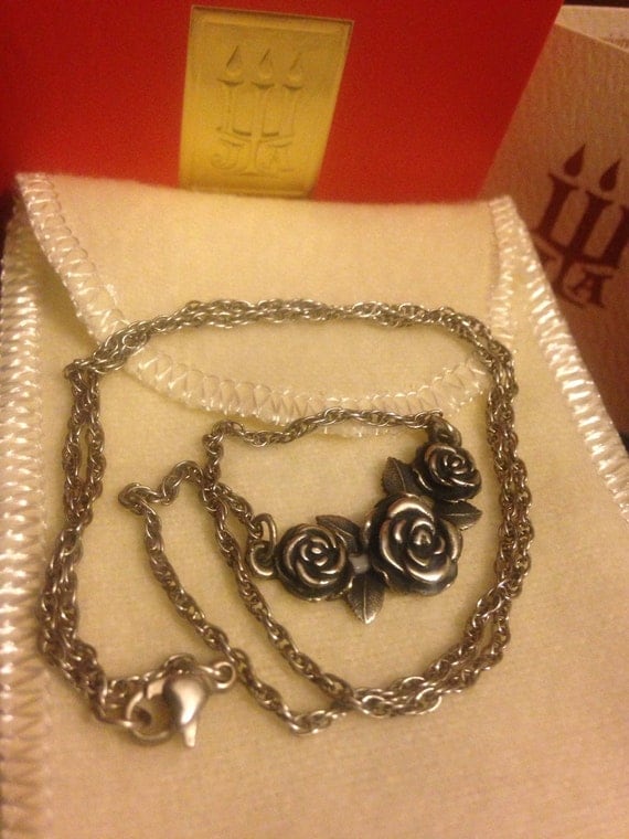 James Avery Rose necklace 16 Retired chain 925 Sterling