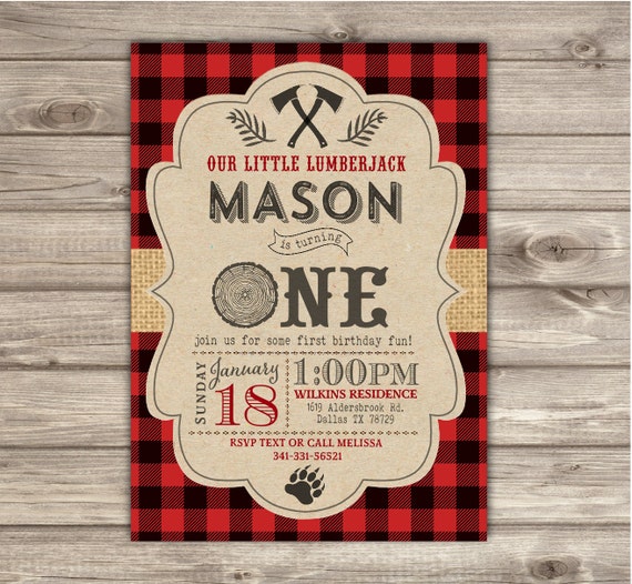 Lumberjack Party Invitations 6