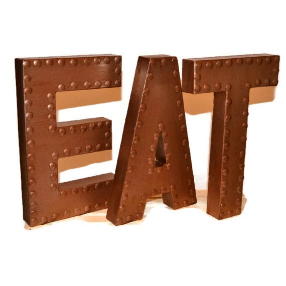 Kitchen Wall Decor Eat Sign Eat letters by EllaMurphyDesigns