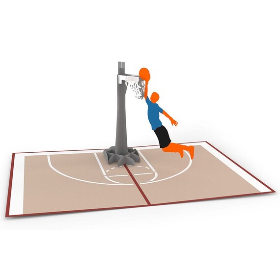 Basketball Pop Up Card Basketball Birthday Card Basketball