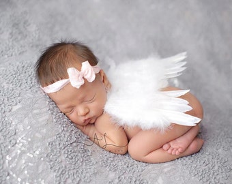 Newborn white Angel Wings