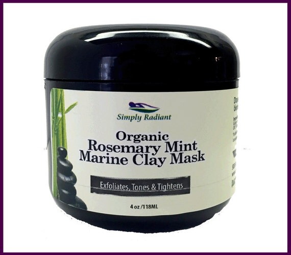 Organic Rosemary Mint Marine Clay Face Mask by SimplyRadiantBeauty