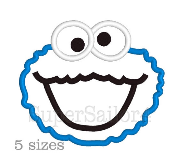 Cookie Monster applique design Cookie Monster applique