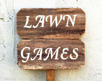 Lawn Games Sign, Lawn Games Wedding, Yard Games, Rustic Wooden Signs, Outdoor Wedding Signs, Custom Wood Signs, Rustic Wedding Signs