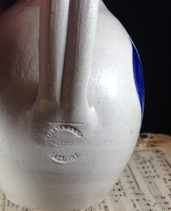 Williamsburg Pottery Pitcher Virginia Stoneware Vintage