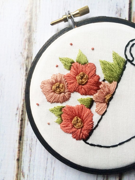 Tea cup embroidery hand embroidery tea art tea by wldfothewick