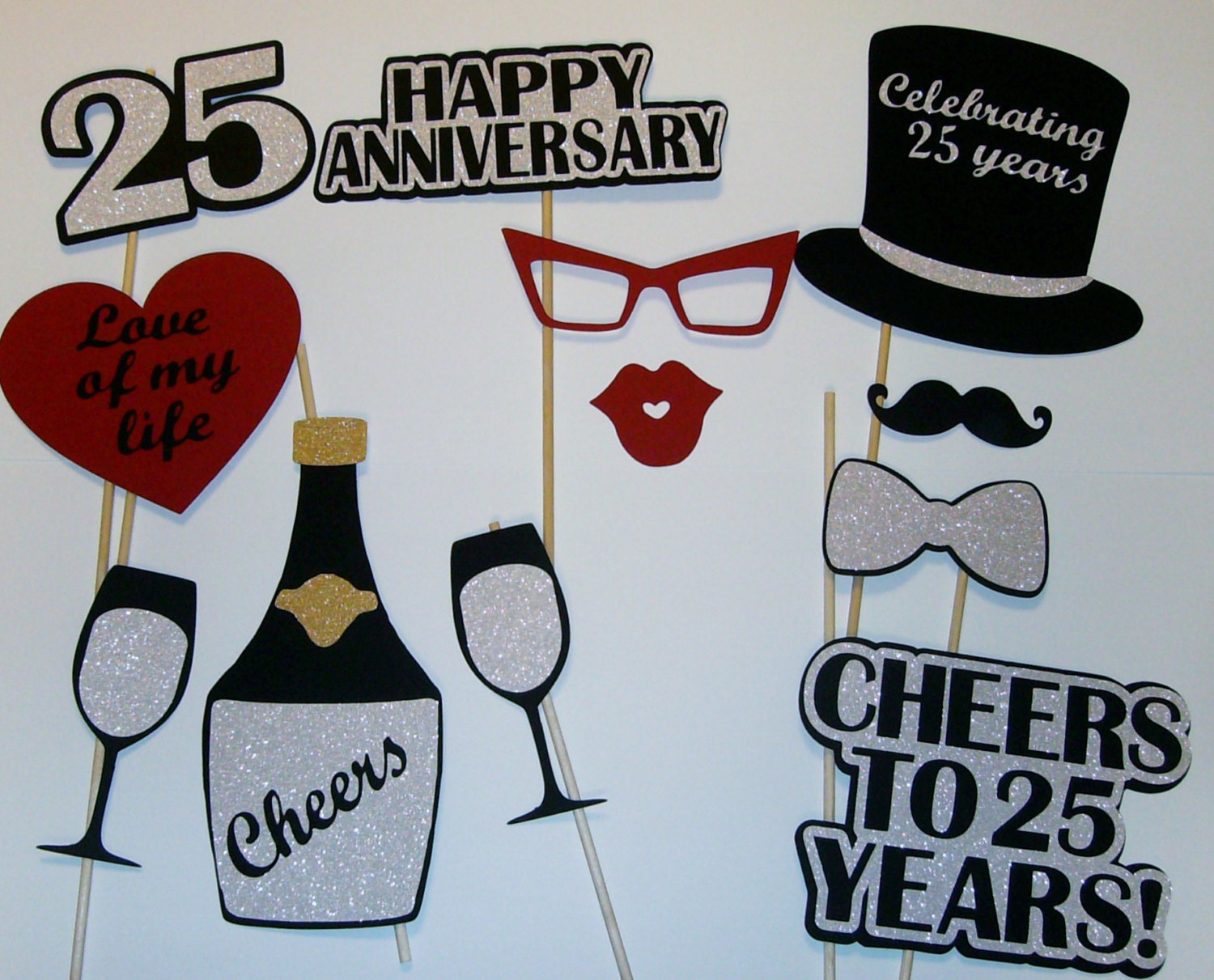 25th Anniversary Photo Prop / Silver Anniversary/ Cheers
