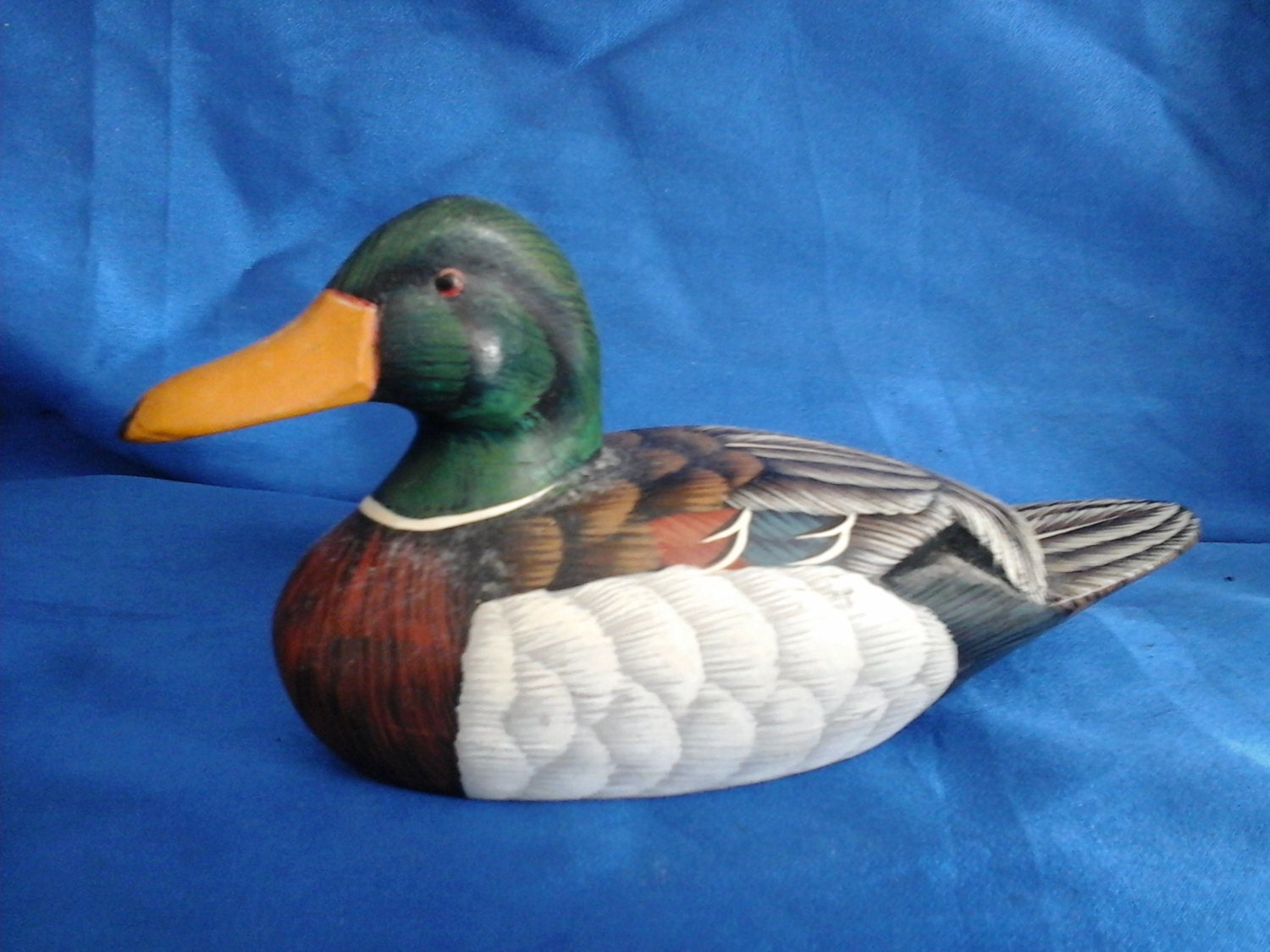 Carved Wooden Mallard Duck Decoy