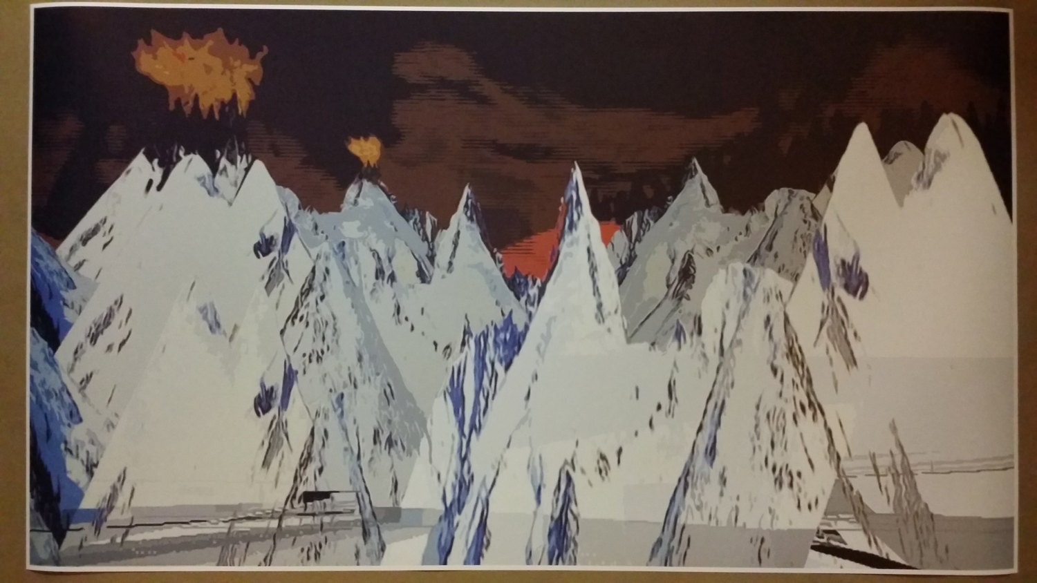 Radiohead Kid A Mountains Art Poster Print GIANT WIDE