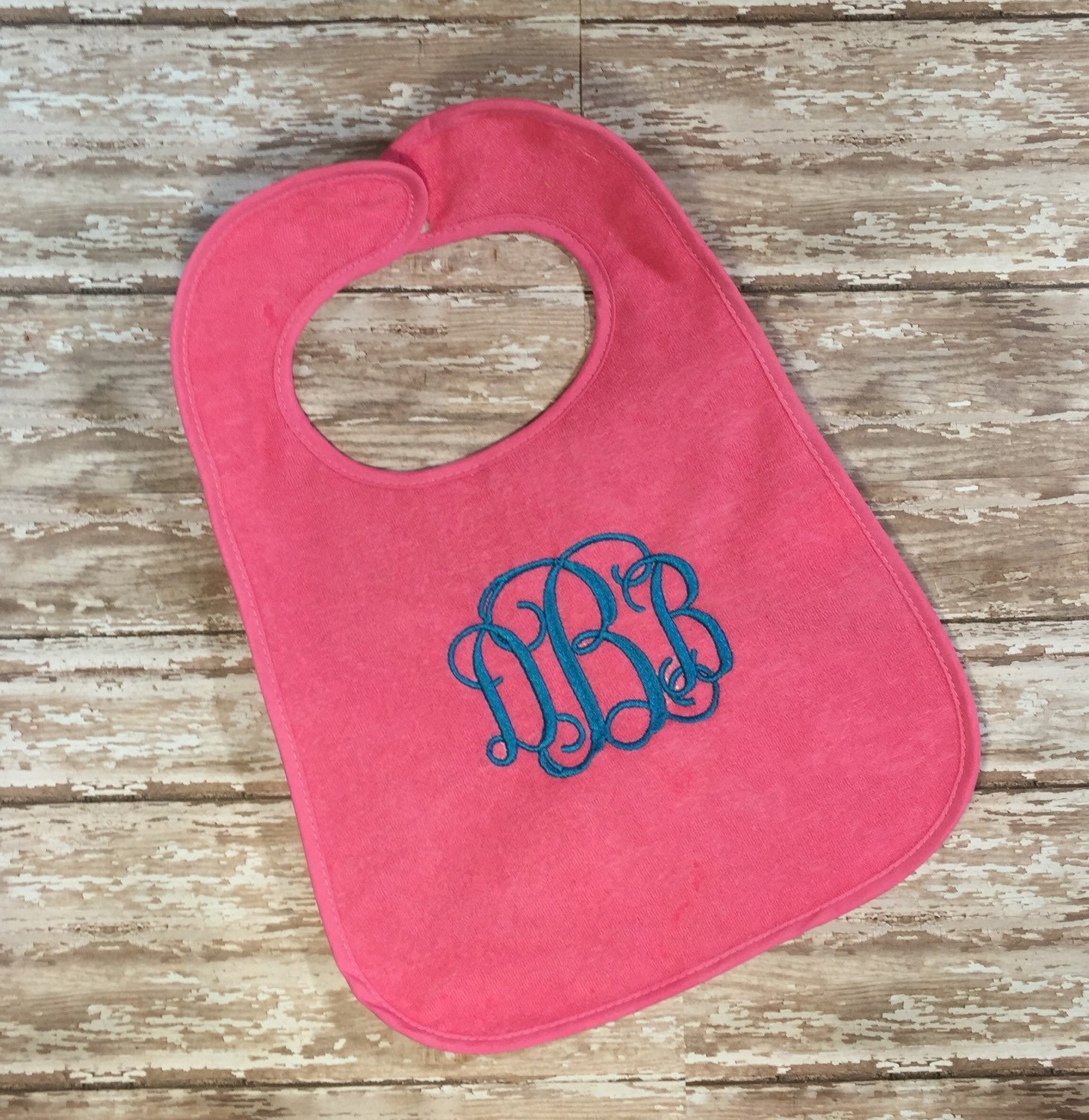 Monogrammed Baby Bib Personalized Bib Embroidered Bib