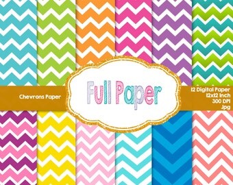 Chevron digital paper-Chevron paper-Chevron party-Chevron birthday-Party Supplies-Party Decor-Printable-Digitar paper-Chevron blue-pink