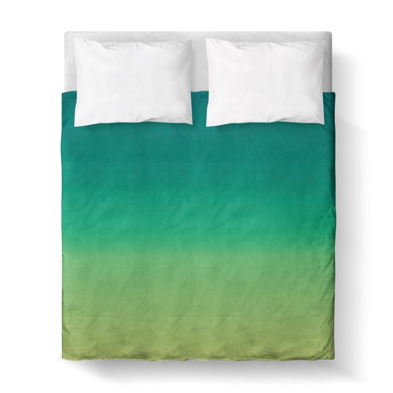 Green Ombre Duvet Cover/ Comforter cover/ 3 sizes available