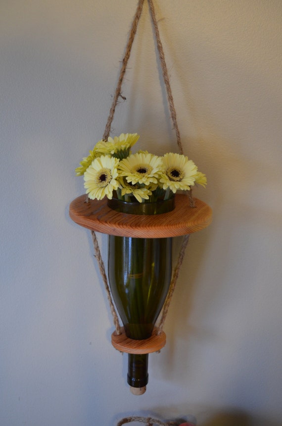 Wooden Hanging Wall Vase
