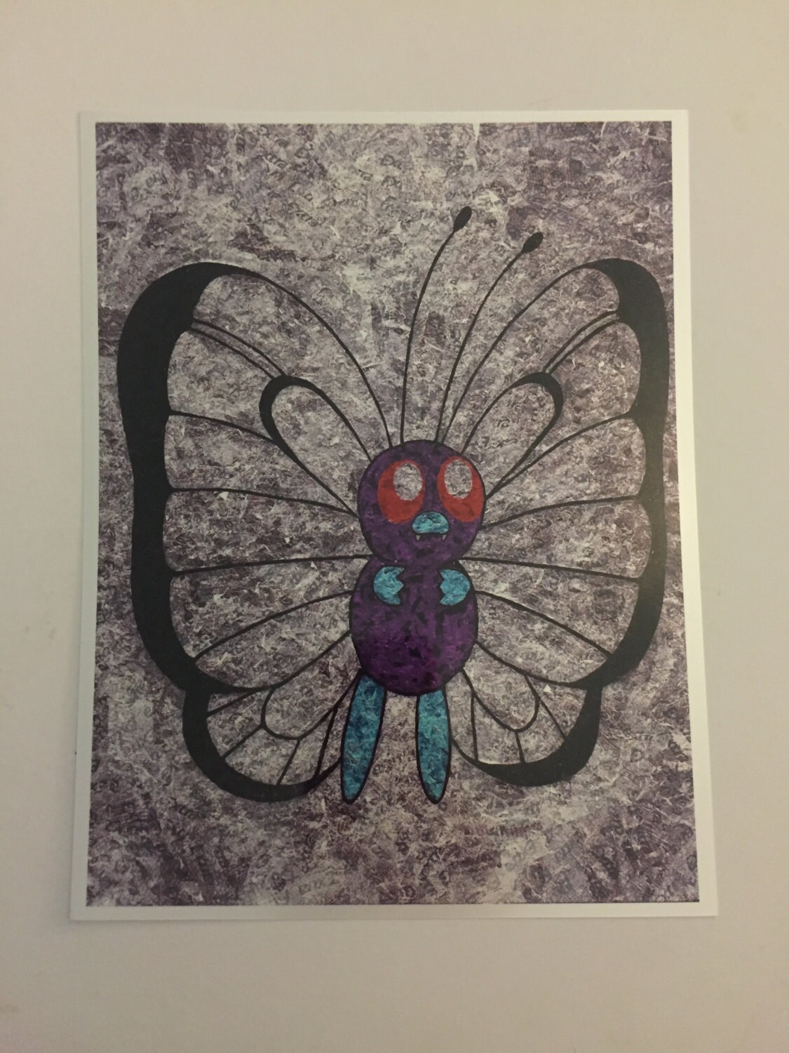 Butterfree gum wrapper art print