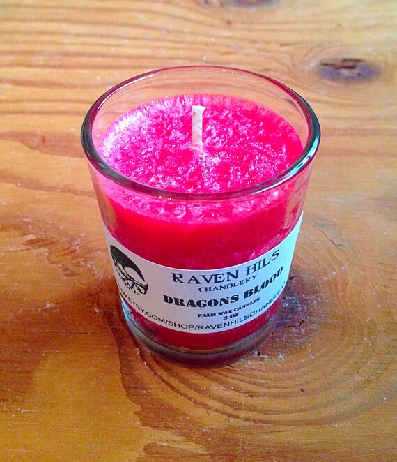 DRAGONS BLOOD Scented candles 3 oz glass Votive container