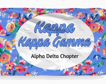 Kappa Kappa Gamma 3 x 5 Floral Flag