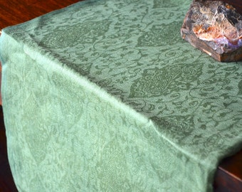 100% Pure Pashmina/Cashmere Scarf - Green Natural