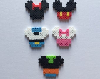 Mickey Mouse and Minnie Mouse Perler Bead