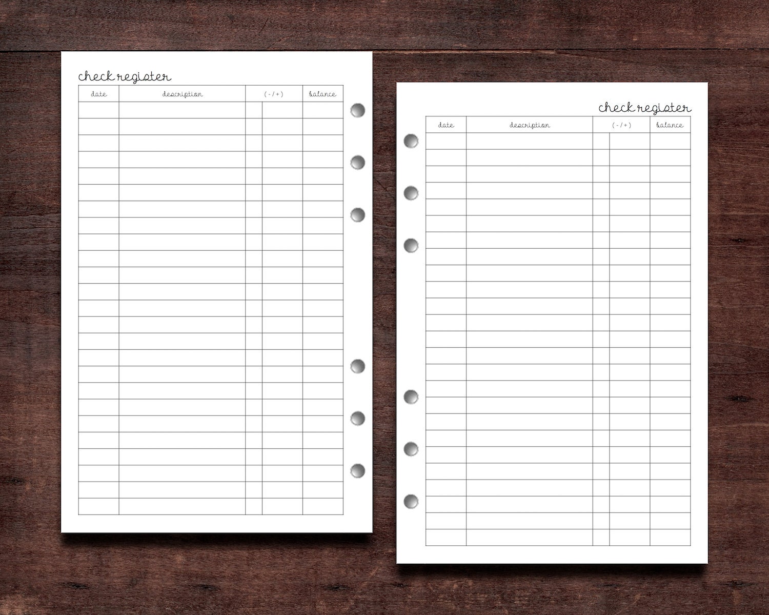 The Best Printable Check Register Half Page Ruby Website