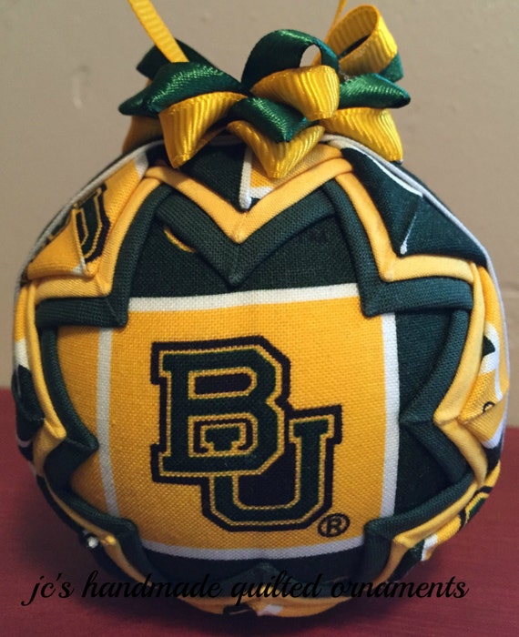 BAYLOR BEARS ORNAMENT Made From Baylor FabricBaylor Bears