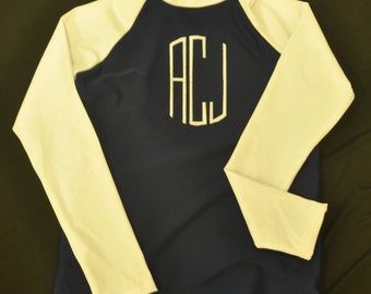 monogrammed swim shirt