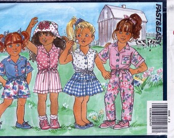 Children's Top, Skirt, Shorts & Pants Pattern - Patron de haut, jupe, short et pantalon - Budybodies no 6606