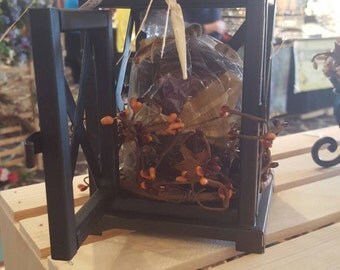 Lantern-Primitive, Rustic, Country, Black