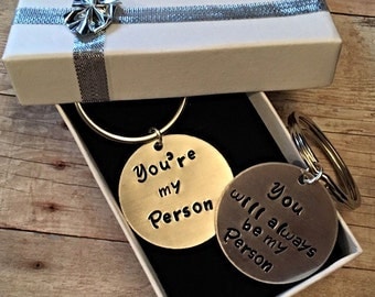 You're my person love key chain set