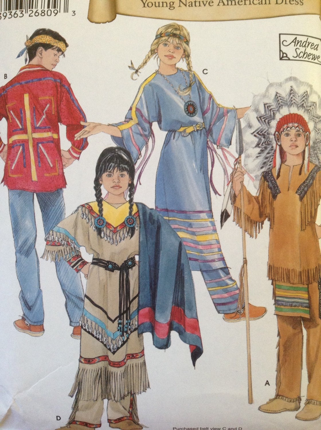 Simplicity 5448 Historic Young Native American Indian Costume Clothing ...