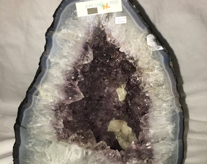 Amethyst with Quartz Crystal Geode- AAA Grade from Brazil- Cute Size- Home Decor \ Healing Crystals \ Reiki \ Healing Stone \ Healing Stones
