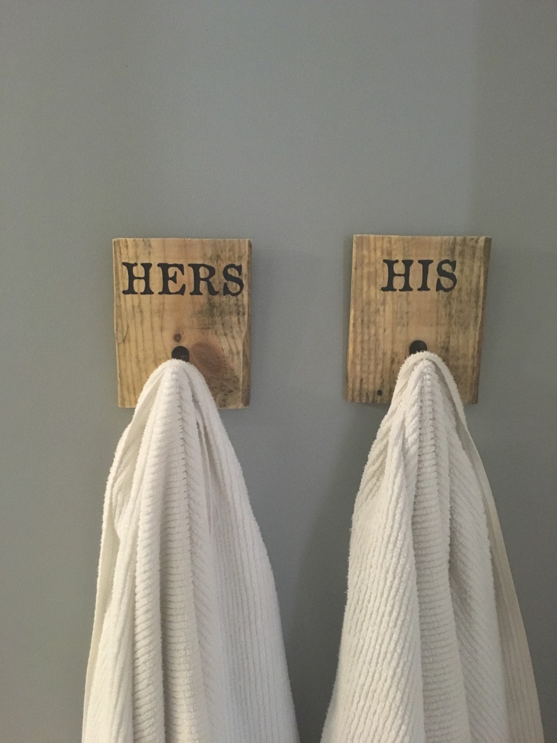 His And Hers Towel Hook His and Hers Towel by NotBySightCreations