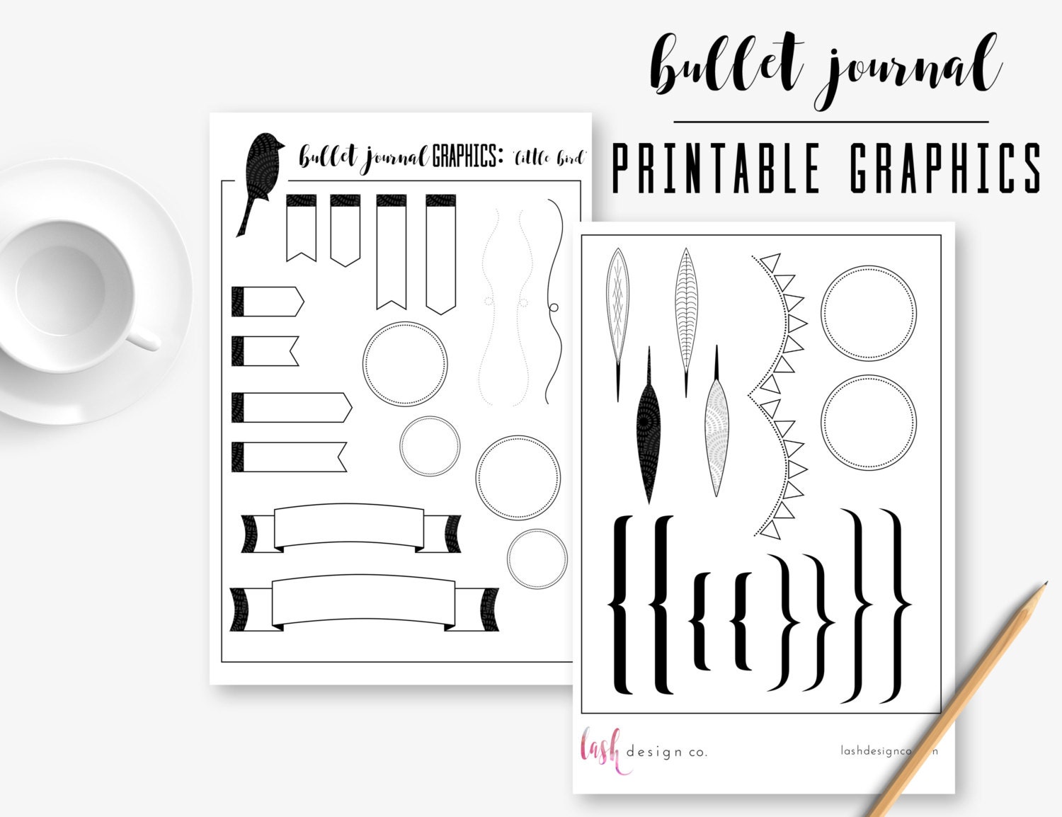 Bullet Journal Stickers Printable Stickers Cricut SVG PDF