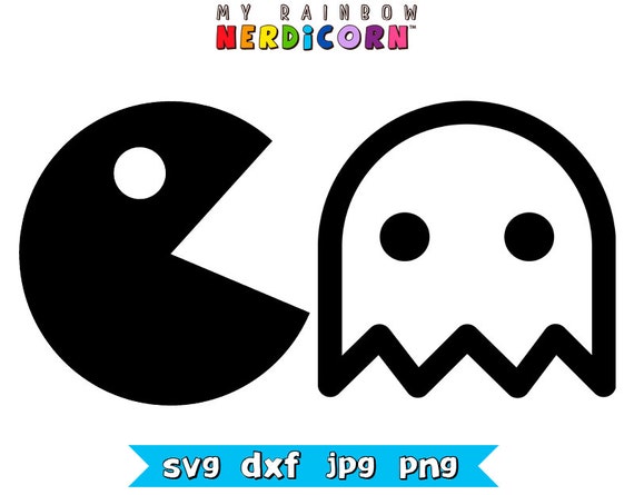 Download Pacman and ghost Silhouette clipart svg png by ...