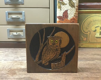 Vintage Owl Wall Decor Wall Hanging Hippy