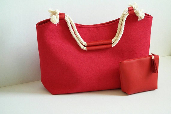 red summer bag