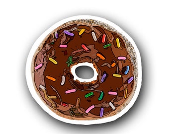 Chocolate Doughnut Sticker