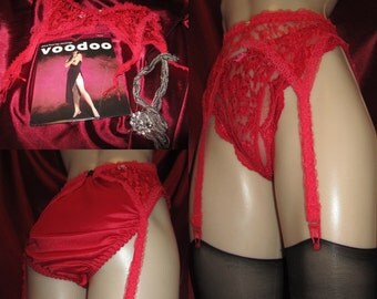 garter belt & stockings size 6/usa 12/au