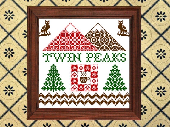 Twin Peaks Sampler Modern Folk Cross Stitch Pattern Pdf